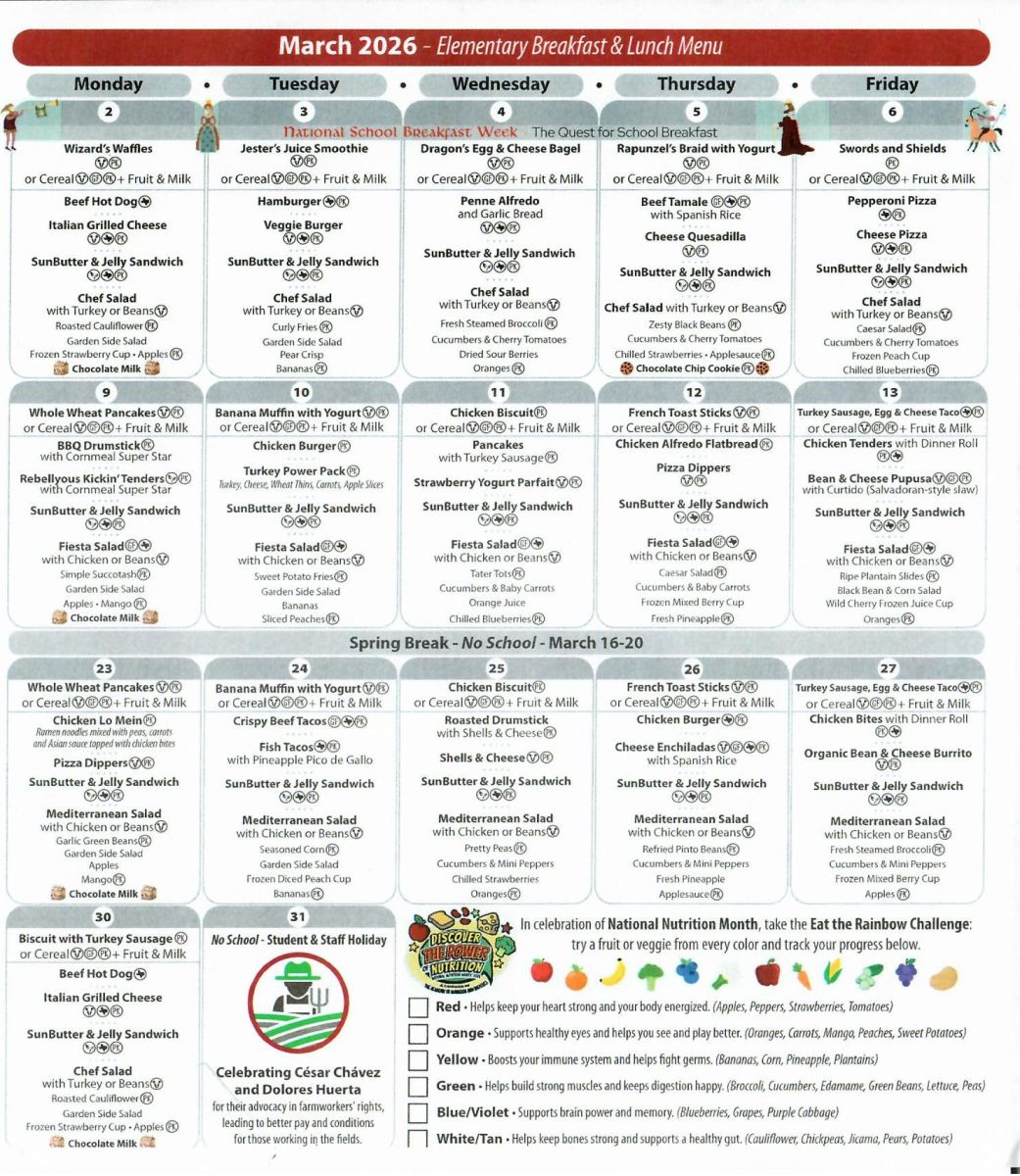 march 2026 cafe menu