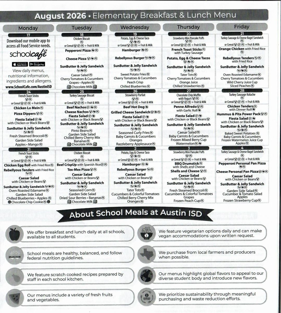 aug menu