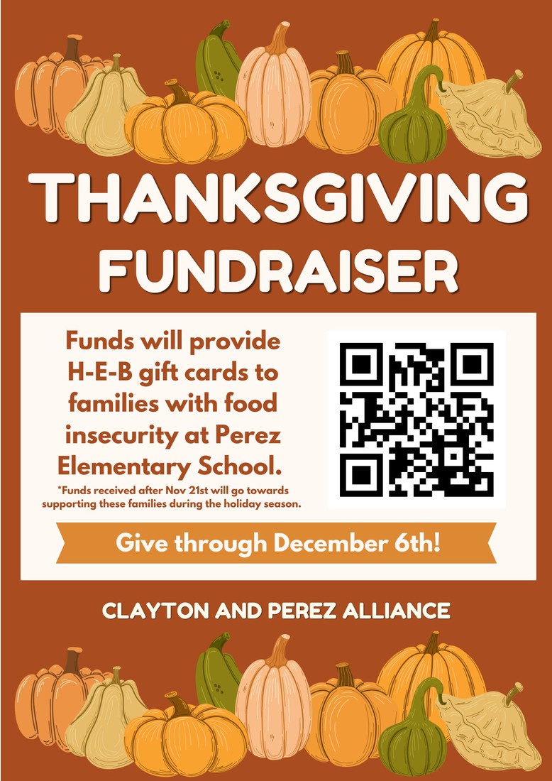 Thanksgiving Drive for Perez Elementary